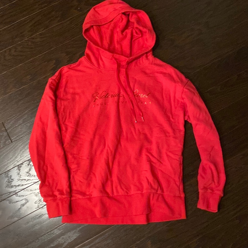 Victoria Secret red hoodie. Great condition size S
